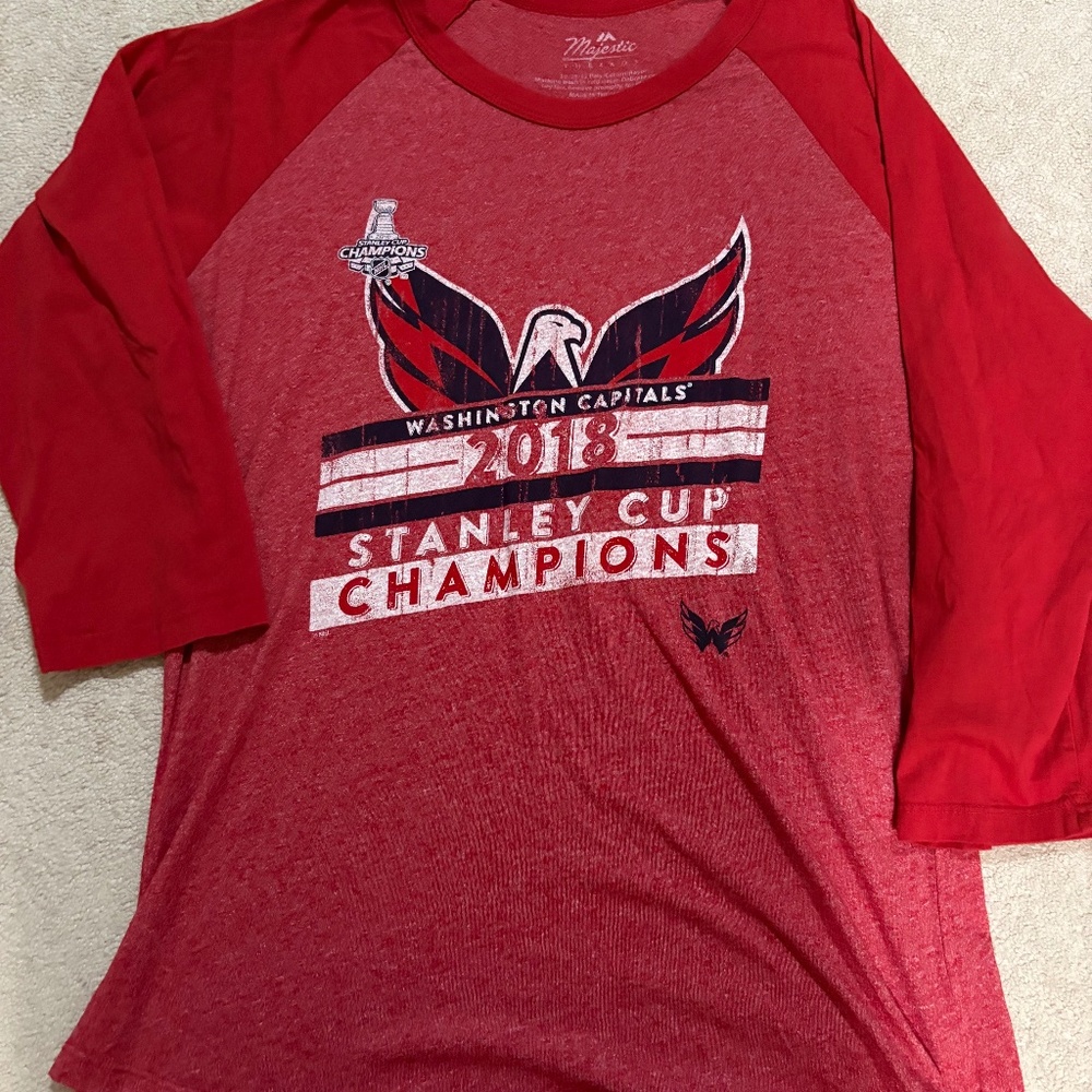 Women’s Washington Capitals Stanley Cup T-shirt size xl Majestic Threds